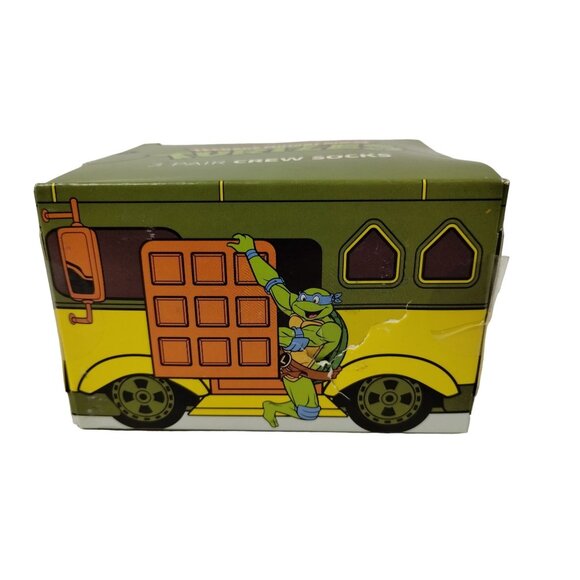 Teenage Mutant Ninja Turtles 3 Pair Crew Socks Size 10-13 Nickelodeon Bioworld - Picture 5 of 7